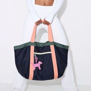 Victoria’s Secret Stylish Weekender Travel Tote (Black, Pink, Green)